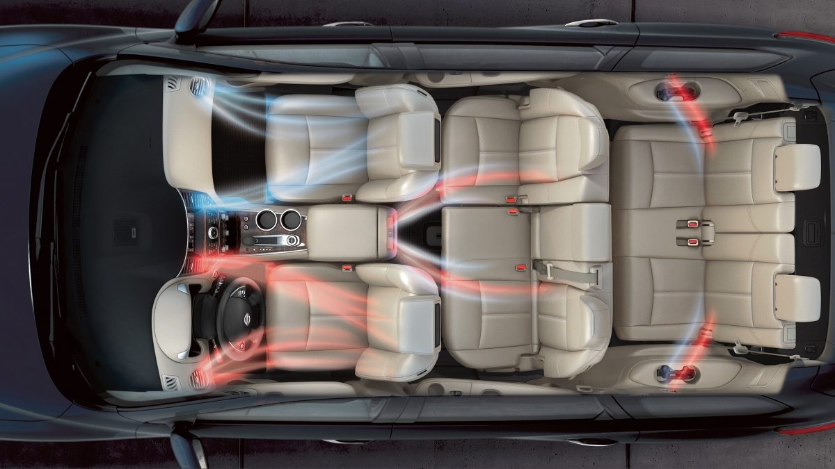 Nissan Pathfinder interior showing heat and air circulation